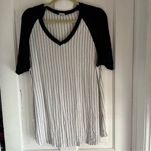 John Galt long sleeve striped baseball shirt one size fits most